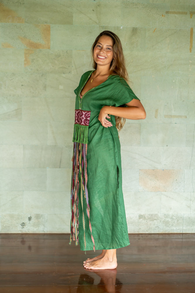 Kali Kaftan ~ Pure Linen ~ Green