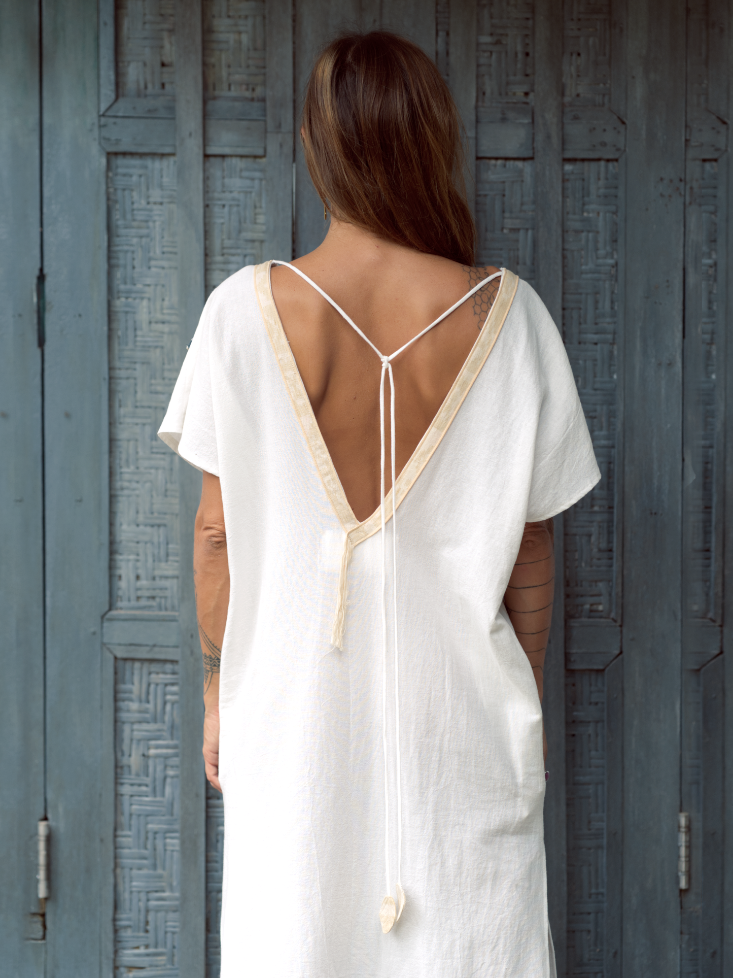 Mayan Kaftan ~ Off White