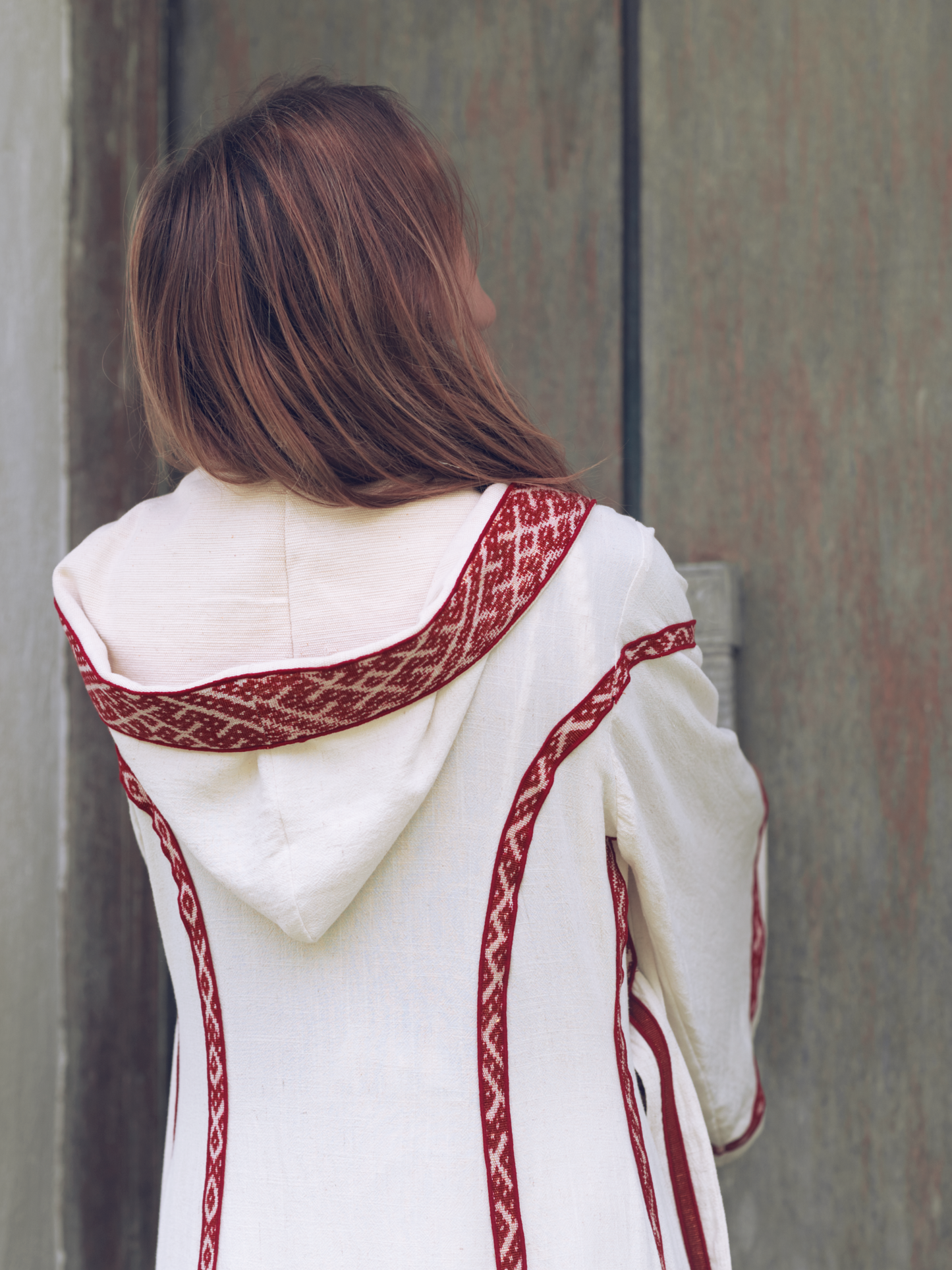 Daayan Hooded Cape ~ Off White