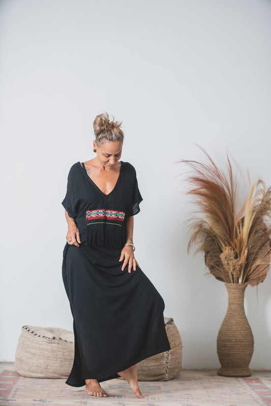 Aztec Kaftan ~ Black