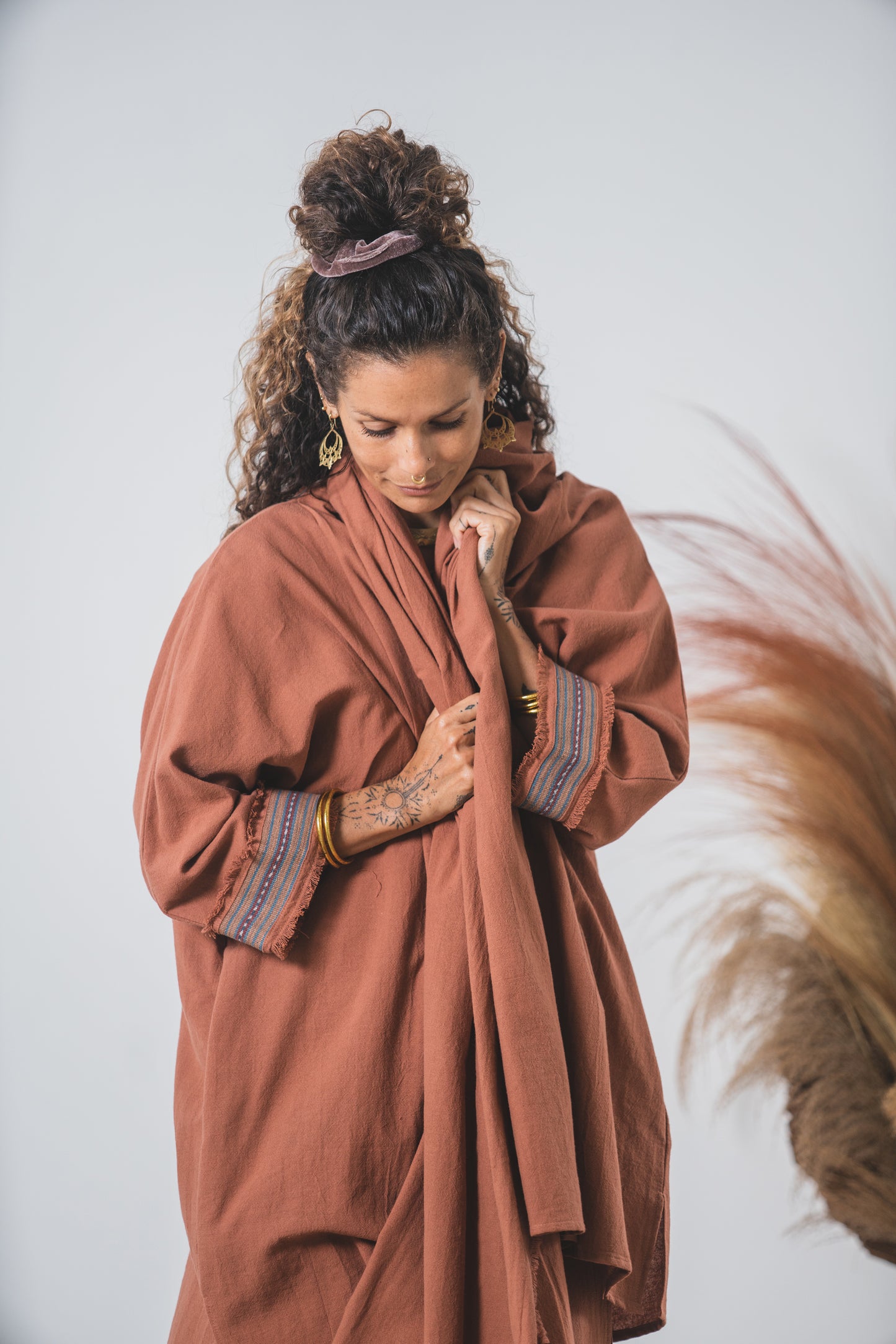 The Witch Minor Cardigan with Medicine Belt ~ Terra Cotta