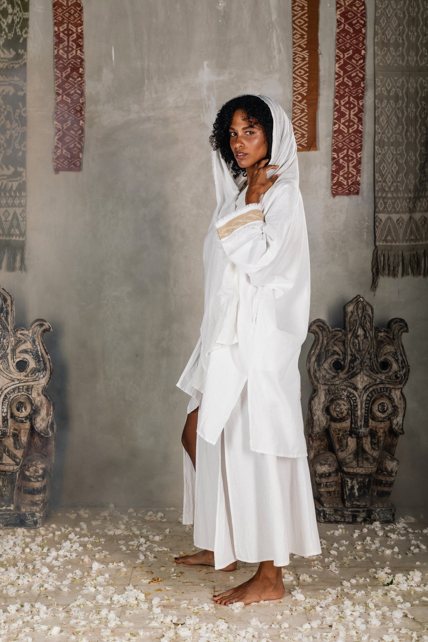 Sekhmet Minor Cardigan with Medicine Belt ~ White