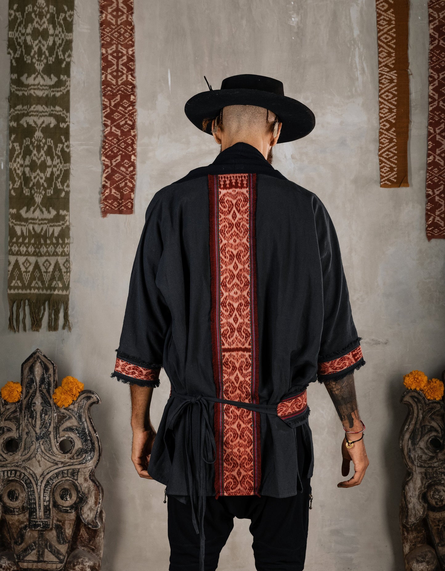 Sekhmet Minor Cardigan with Medicine Belt Unisex ~ Black